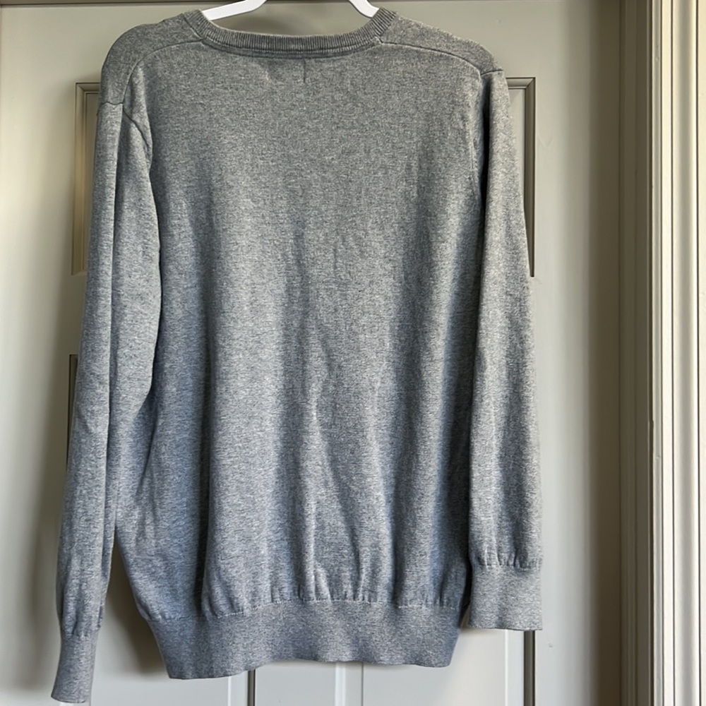 LL Bean Gray Cotton/Cashmere Blend Size Large - Picture 2 of 2